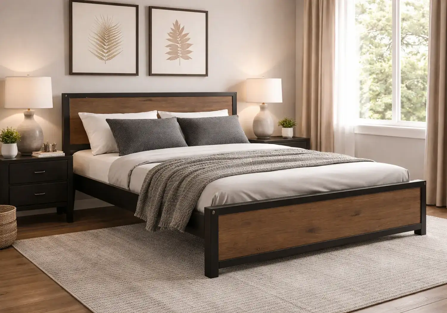 Lucus Double Bed & Mattress Combo
